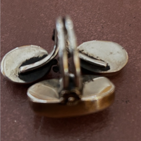 Silver elegant adjustable jewelry ring with several oval stones magnificent - Picture 4 of 13